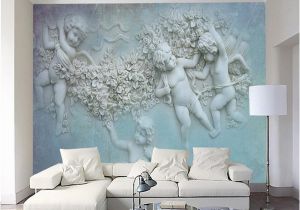 Angel Murals for Walls 3d European Small Angel Cupid Tv Background Wall Custom Wall Murals Silk Silk Wallpaper Papel De Parede Para Quarto Baby Wallpaper Background