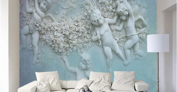 Angel Murals for Walls 3d European Small Angel Cupid Tv Background Wall Custom Wall Murals Silk Silk Wallpaper Papel De Parede Para Quarto Baby Wallpaper Background