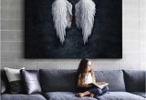 Angel Wings Wall Murals Angel Wings with Frame Option