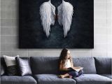 Angel Wings Wall Murals Angel Wings with Frame Option