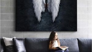 Angel Wings Wall Murals Angel Wings with Frame Option