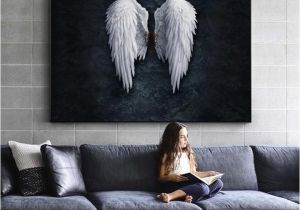 Angel Wings Wall Murals Angel Wings with Frame Option