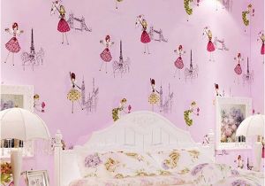 Angelina Ballerina Wall Mural Modern Cartoon Kids Wallpaper Children Papel De Parede Roll Pink Blue 3d Wall Paper Ballet Girl Princess Room Bedroom Wall Paper Angelina Jolie