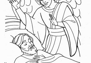 Angels Announce Jesus Birth Coloring Pages Image Result for Joseph S Dream Of Mary and Jesus Craft