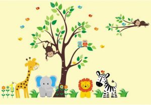 Animal Murals for Nursery Nursery Wall Decal Safari Nursery theme Jungle Nursery theme