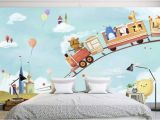 Animal Murals for Walls Cartoon Animals In the Amusement Park Wallpaper Mural