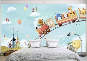 Animal Murals for Walls Cartoon Animals In the Amusement Park Wallpaper Mural