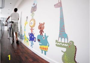 Animal Murals for Walls Peel and Stick Fabric Wall Decals Jiving Jungle Animals