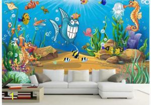 Animal Wall Murals Wallpaper Us $12 21 Off 3d Wall Murals Wallpaper Custom Picture Mural Beautiful Cartoon Mural Submarine World Children Room Tv Backdrop Wall Home Decor In