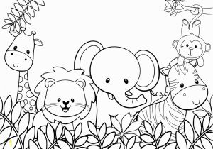 Animals In the Jungle Coloring Pages Cute Jungle Animals Coloring Page