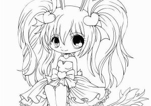 Anime Coloring Pages Girl Cute Chibi Anime Bunny Girl Coloring Page
