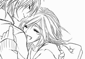 Anime Kissing Coloring Pages Couple Sketch by Cantrona Couples Pinterest