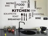 Another Word for Wall Mural Wallpark Black English Words Knife fork Home Kitchen