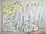 Anthropologie Wall Mural Petaled Meadow Mural Interior Decorating