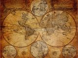 Antique Map Wall Mural Old Globe Map 1746 In 2020