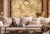 Antique World Map Wall Mural 1720 Old World Map World Map Wall Art Historic Map Antique Style