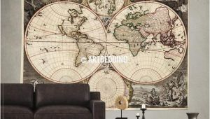 Antique World Map Wall Mural Vintage Map Tapestry Old Map Wall Decor Vintage Wall Decor