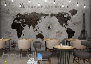 Antique World Map Wall Mural World Map Black White Travel Design Art Wall Murals Wallpaper Decals