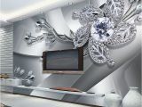 Architectural Wallpaper Murals Custom Any Size 3d Wall Mural Wallpaper Diamond Flower Patterns