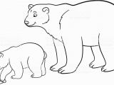 Arctic Animals Coloring Pages Coloring Pages Mother Polar Bear with Her Baby Stock Vektor Art Und