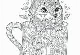 Arctic Animals for Kids Coloring Pages Fox Coloring Pages Vector Fox In Cup Adult Coloring Page