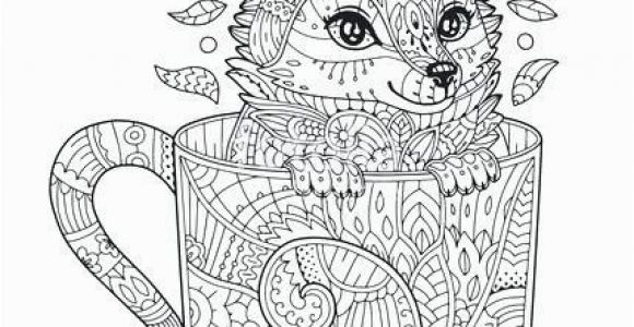 Arctic Animals for Kids Coloring Pages Fox Coloring Pages Vector Fox In Cup Adult Coloring Page