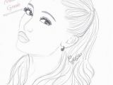 Ariana Grande Coloring Page Ariana Grande Line Drawing E993