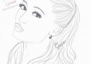 Ariana Grande Coloring Page Ariana Grande Line Drawing E993