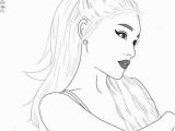 Ariana Grande Coloring Page Ariana Grande Outline