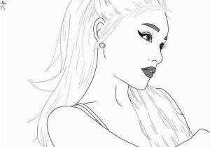 Ariana Grande Coloring Page Ariana Grande Outline