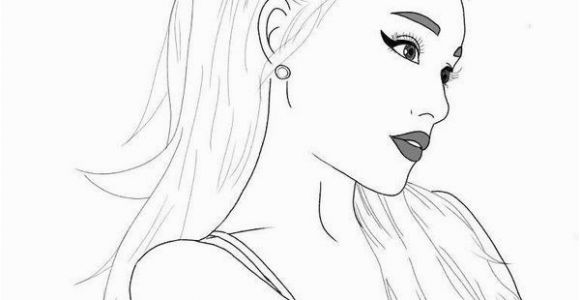 Ariana Grande Coloring Page Ariana Grande Outline