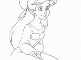 Ariel as A Human Coloring Pages Little Mermaid Ariel Human Drawing Sketch Coloring Page