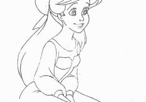 Ariel as A Human Coloring Pages Little Mermaid Ariel Human Drawing Sketch Coloring Page
