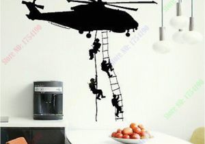 Army Wall Murals Free Shipping New Helicopter Army Sticker Adhesive Vinly Wall Art