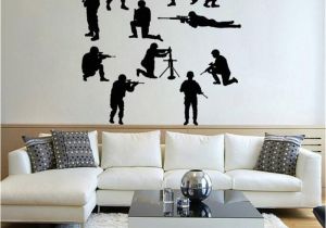 Army Wall Murals Idfiaf Military Army sol R Wall Sticker Guns Wall Decal War