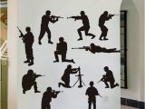 Army Wall Murals Idfiaf Military Army sol R Wall Sticker Guns Wall Decal War