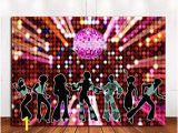 Art Fever Wall Murals 70s 80s 90s Disco Fever Dancers Party Decorations Graphy Backdrop 7x5ft Vinyl Let S Glow Crazy In the Dark Background Shining Neon Stages