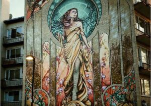 Art Nouveau Wall Murals Street Art Woman Murals & Street Art Pinterest