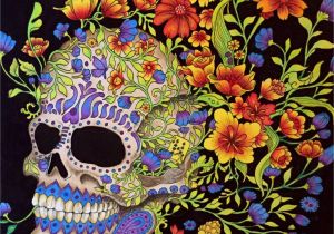 Art with Edge Sugar Skulls Pages Colored Imagimorphia Kerbyrosanes Prismacolor Skulls