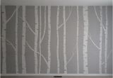 Aspen Tree Wall Mural Hand Painted Birch Tree Wall Mural Made by Taping Off the Trunks