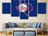 Atlanta Braves Wall Mural 5 Panel Texas Rangers Modern Décor Canvas Wall Art Hd Print