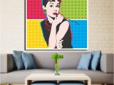 Audrey Hepburn Wall Mural andy Warhol Vintage Canvas Paintings Print Posters Colorful Audrey