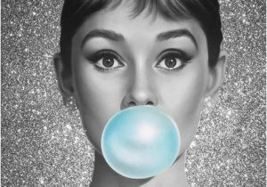 Audrey Hepburn Wall Mural Custom Canvas Wall Decals Mural Bubble Audrey Hepburn Poster Audrey