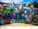 Austin Texas Wall Murals Graffiti Wand Austin Texas Redaktionelles Stockfoto Bild