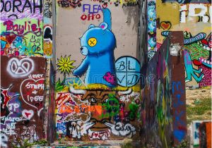 Austin Texas Wall Murals Graffiti Wand Austin Texas Redaktionelles Stockfoto Bild