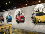 Automotive Wall Murals Great Wall Custom 3d Car Broken Wall Mural Wallpaper Fice