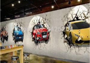 Automotive Wall Murals Great Wall Custom 3d Car Broken Wall Mural Wallpaper Fice