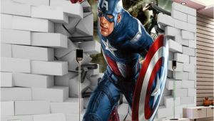 Avengers Full Size Wall Mural Avengers Captain America 3d Wall Mural Wallpaper