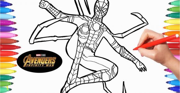 Avengers Infinity War Spiderman Coloring Pages Avengers Infinity War Iron Spider