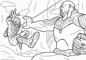 Avengers Infinity War Spiderman Coloring Pages Spiderman Vs Thanos Coloring Page Free Printable